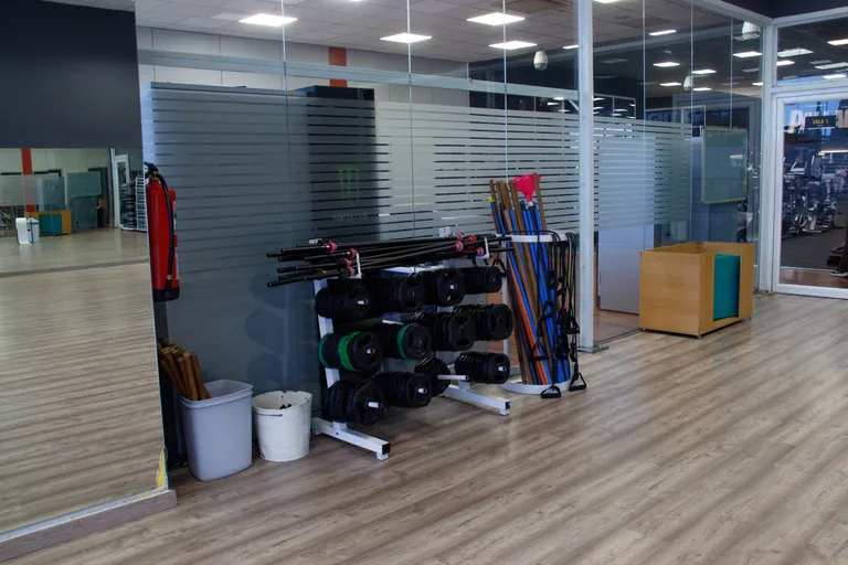 Zona de almacenamiento de material para clases dirigidas en Palladium Zaragoza